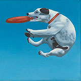 Leaping Dog and Frisbee No. 2