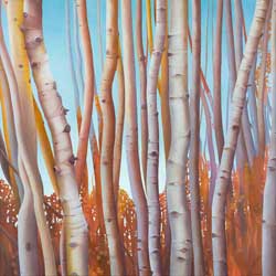 Birches - Blue