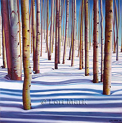 Birches - Blue