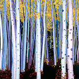 Birches - Blue
