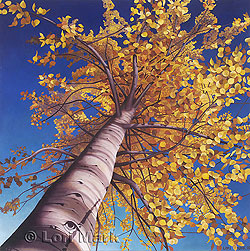 Birches - Blue